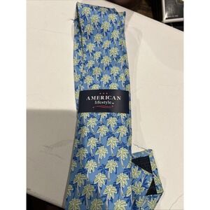 American Lifestyle Mini 'American Flag' Multi Print USA Patriotic Necktie